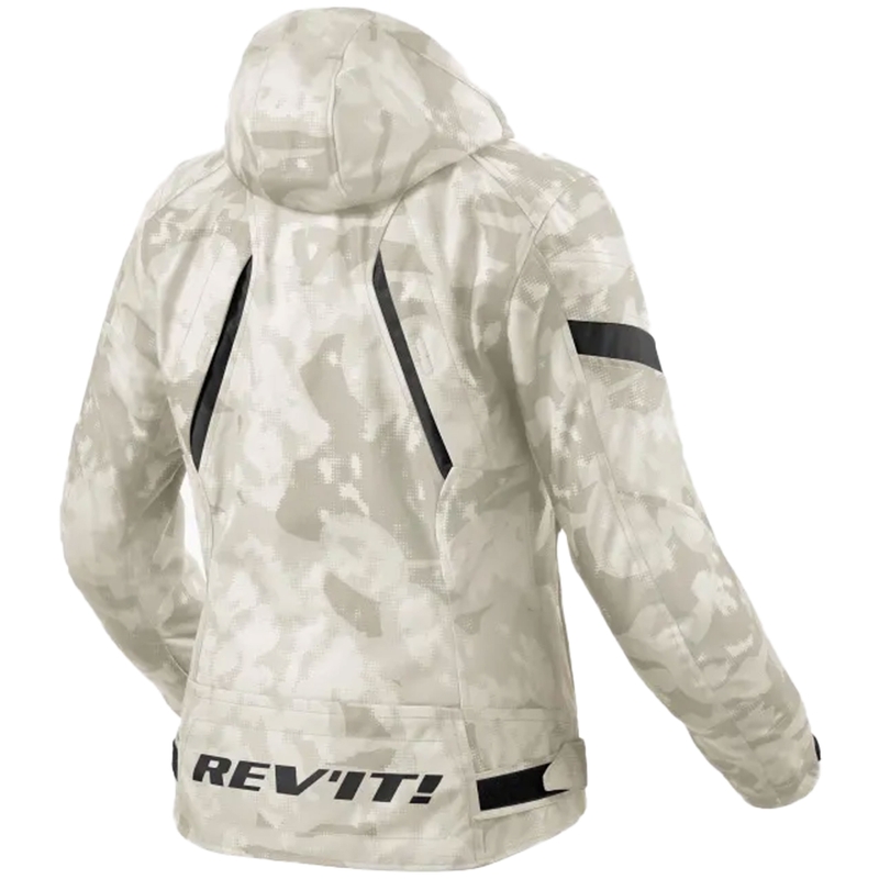 Naiste Revit Flare 3 H2O camo hall ja valge mootorrattajope Revit Flare 3 H2O camo