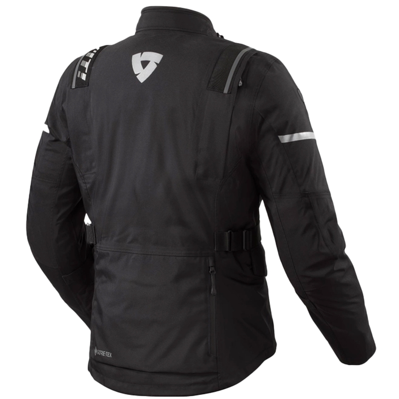 Revit Vertical GTX mootorratta jope must-hõbedane