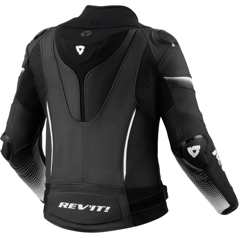 Naiste Revit Xena 4 Pro must-valge nahast mootorratta jope