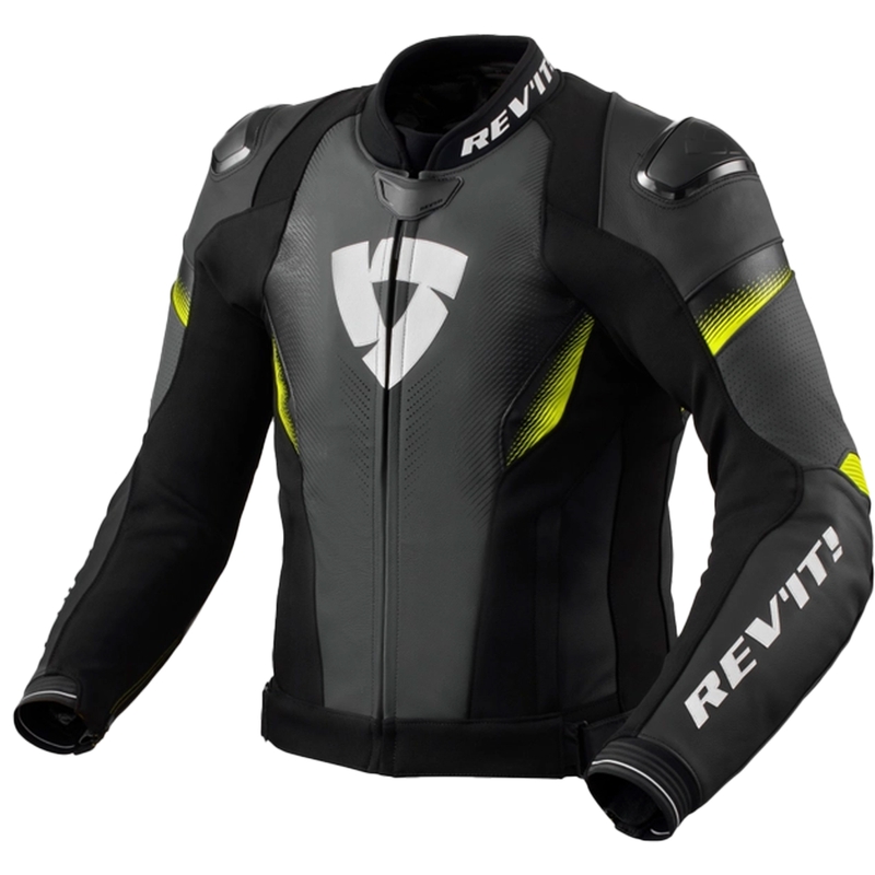 Revit Control must-fluo kollane nahast mootorratta jakk