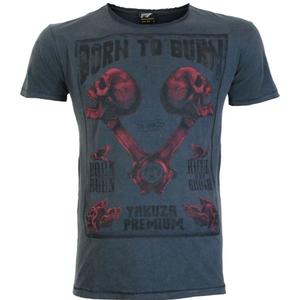 T-särk Yakuza Premium Rude and Rough Born to Burn - Los Angeles blue