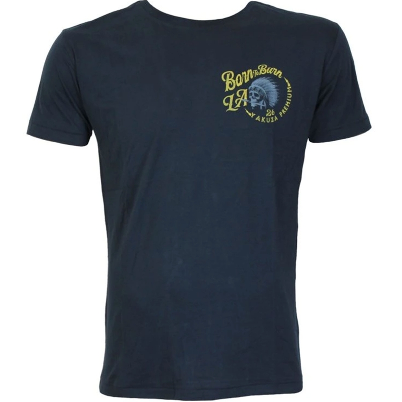 T-särk Yakuza Premium Rude and Rough - Los Angeles tumesinine