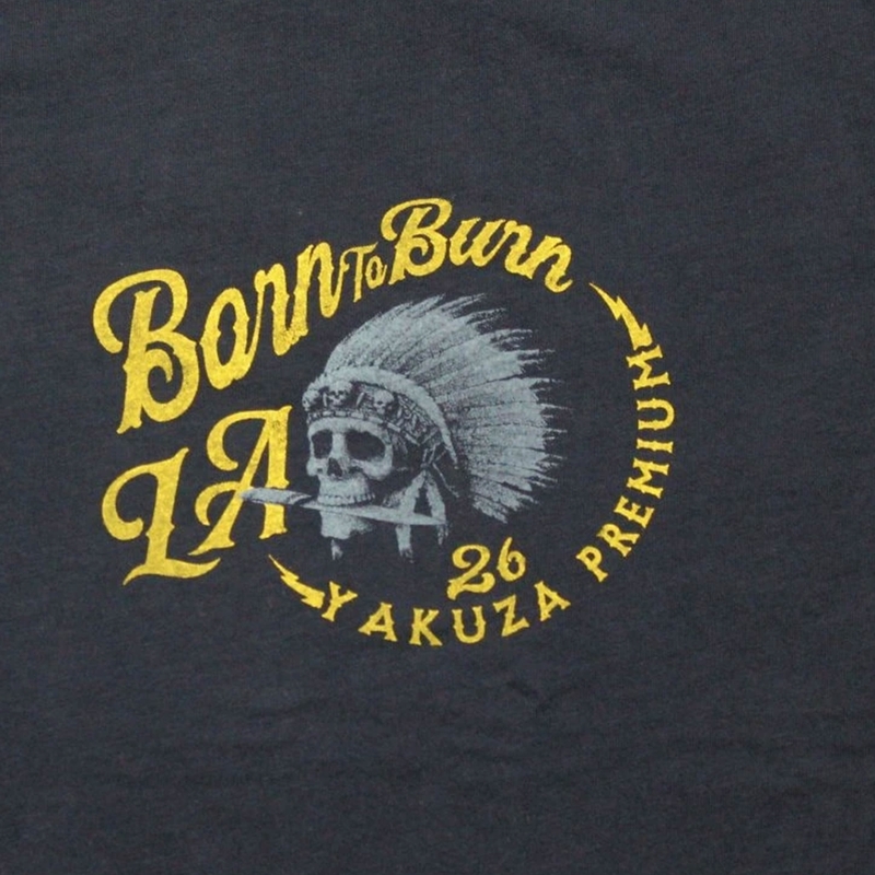 T-särk Yakuza Premium Rude and Rough - Los Angeles tumesinine