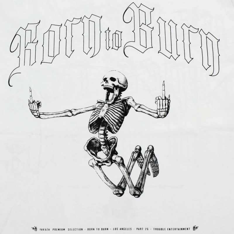 Yakuza Premium T-särk Born to Burn - Los Angeles valge