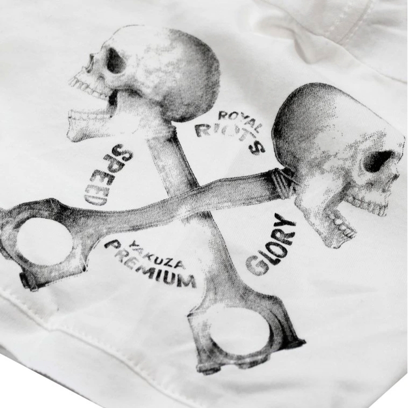 T-särk Yakuza Premium Rude and Rough Born to Burn - Los Angeles valge