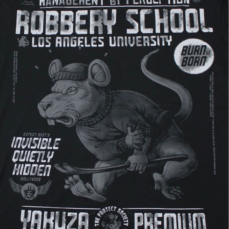 T-särk Yakuza Premium Röövli Kool - Los Angeles black