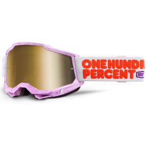 Motokrossiprillid 100% Accuri 2 Hundreds kuldse pleksiga