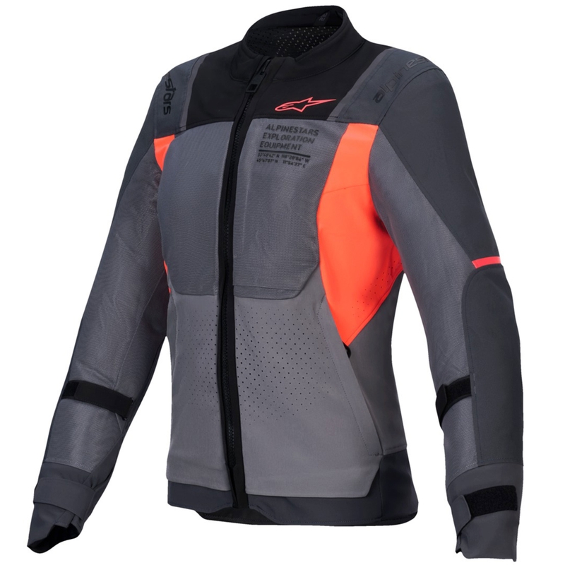 Alpinestars Stella ST-2 Air naiste mootorratta jope hall-tumehall-fluorokorall