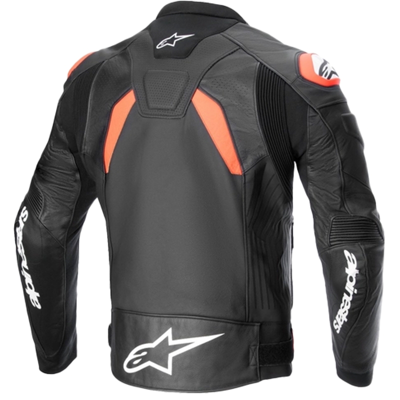 Alpinestars GP plus R 4 Airflow Black-Fluo Red-White nahast mootorratta jakk