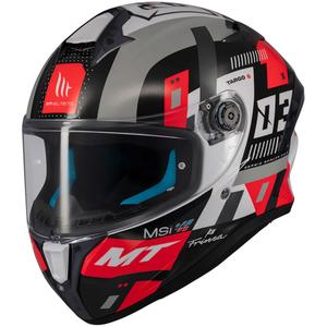 MT Targo S integreeritud mootorratta kiiver SERGIO GARCIA must-hall-punane