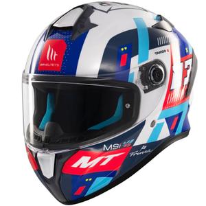 MT Targo S integreeritud mootorratta kiiver SERGIO GARCIA sini-puna-valge