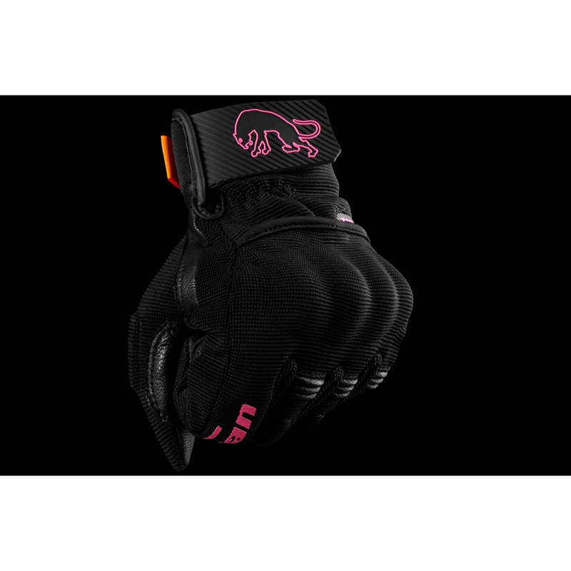 Naiste Furygan Jet Lady D3O® Evo mustad ja roosad mootorratta kindad
