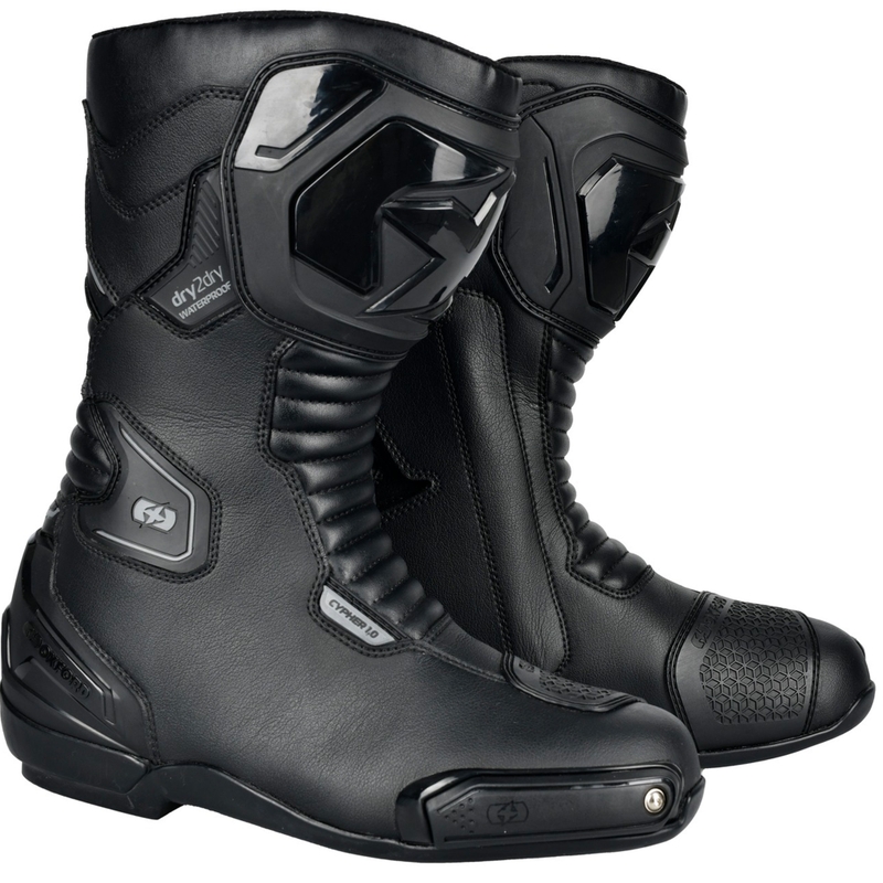 Oxford Cypher 1.0 D2D mustad mootorratta saapad
