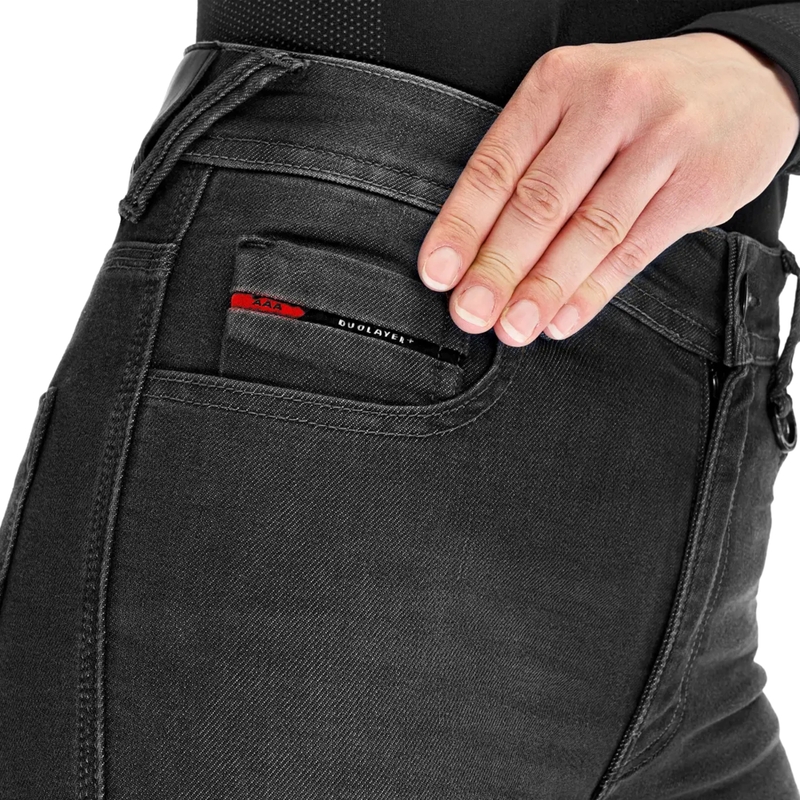 Shima Ridge Long naiste mootorratta teksad mustad