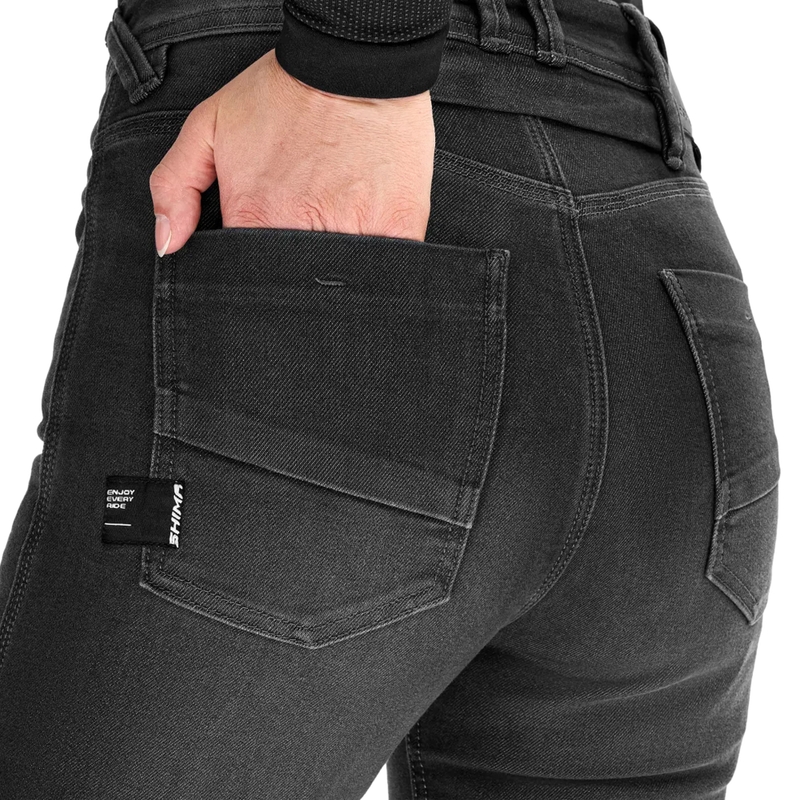 Shima Ridge Long naiste mootorratta teksad mustad