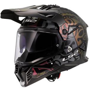 Enduro mootorratta kiiver LS2 MX702 Pioneer II Rangi must