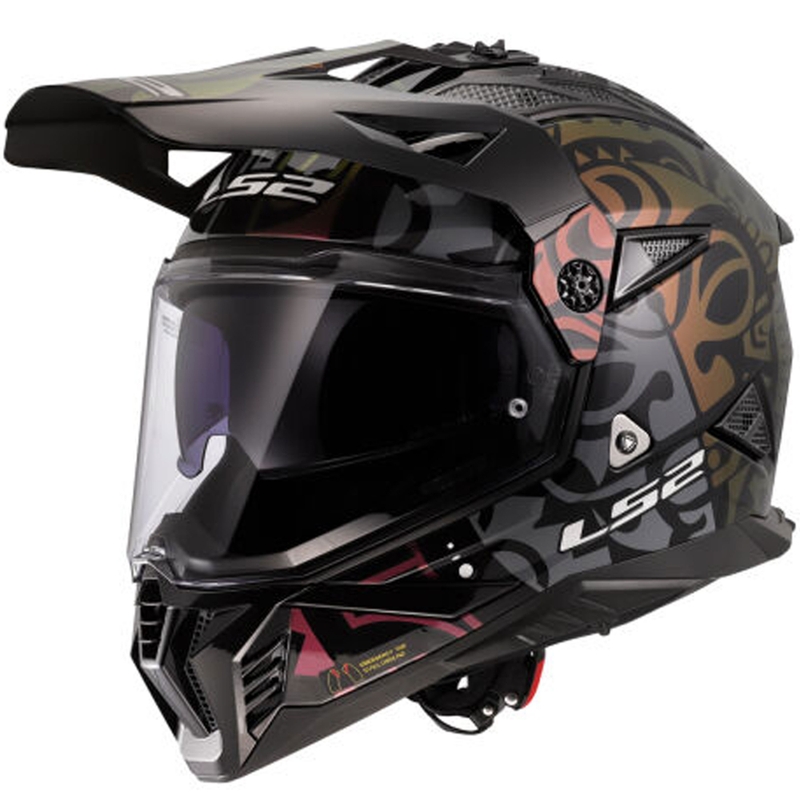 Enduro mootorratta kiiver LS2 MX702 Pioneer II Rangi must