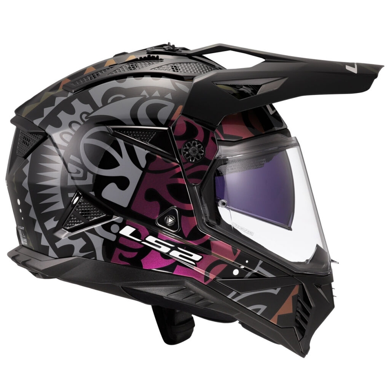 Enduro mootorratta kiiver LS2 MX702 Pioneer II Rangi must
