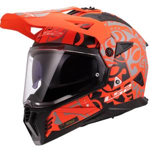 Enduro mootorratta kiiver LS2 MX702 Pioneer II Rangi oranž