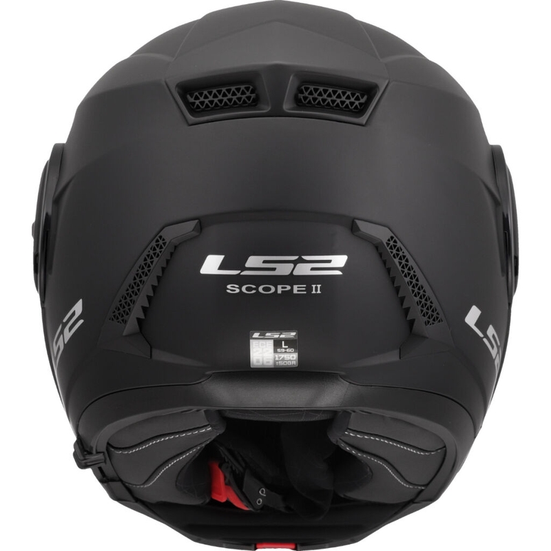LS2 FF902 Scope II Solid Matte Black Flip-up mootorratta kiiver