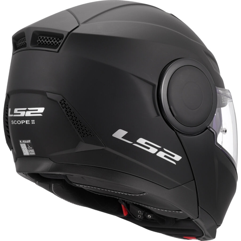 LS2 FF902 Scope II Solid Matte Black Flip-up mootorratta kiiver