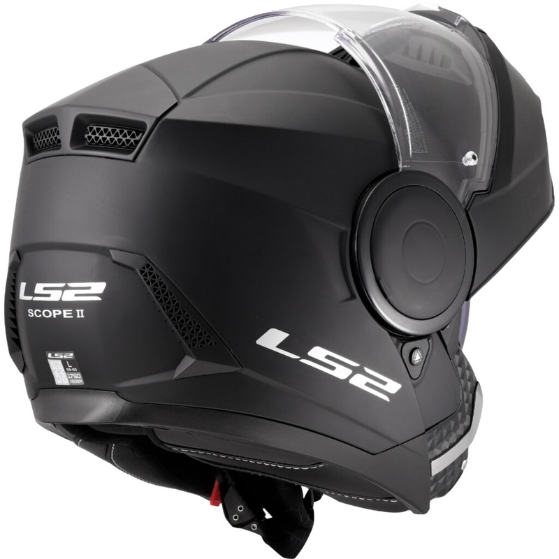 LS2 FF902 Scope II Solid Matte Black Flip-up mootorratta kiiver