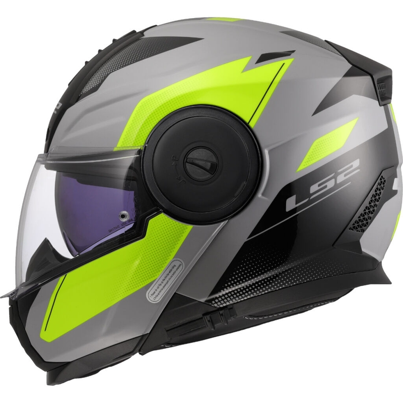 Flip-up mootorratta kiiver LS2 FF902 Scope II Duria hall-fluo kollane