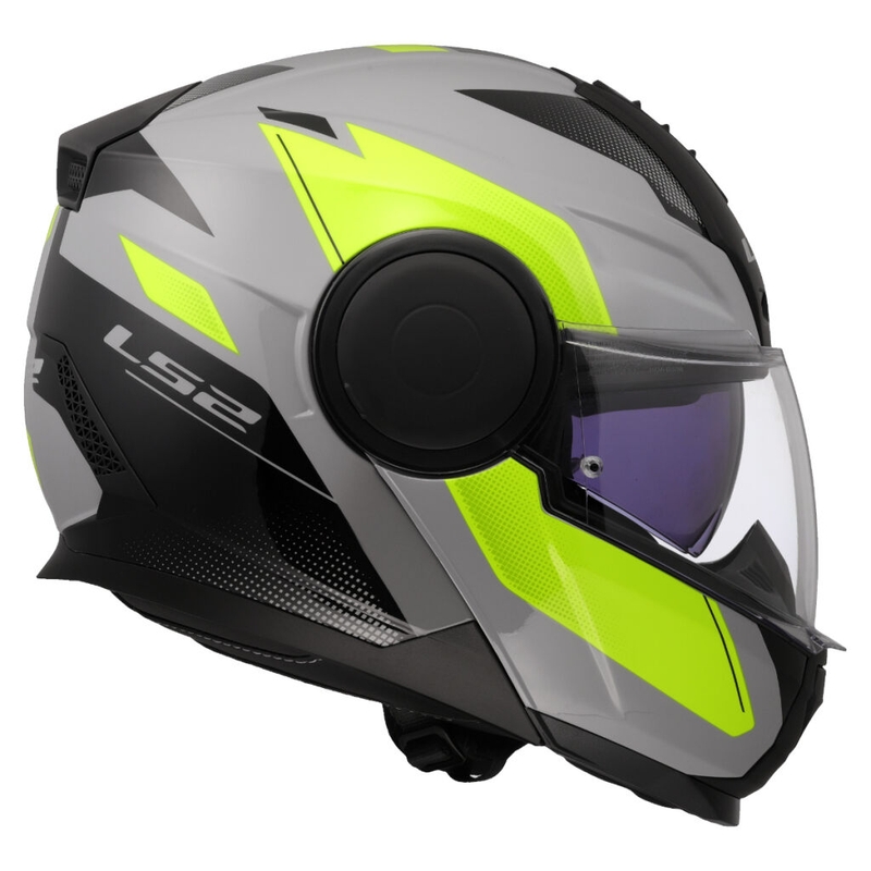 Flip-up mootorratta kiiver LS2 FF902 Scope II Duria hall-fluo kollane