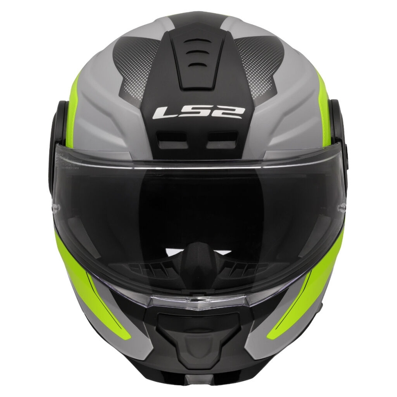 Flip-up mootorratta kiiver LS2 FF902 Scope II Duria hall-fluo kollane