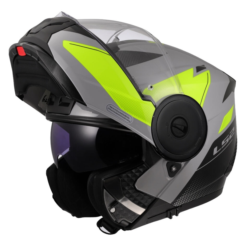 Flip-up mootorratta kiiver LS2 FF902 Scope II Duria hall-fluo kollane