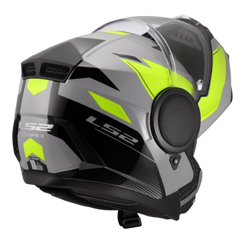 Flip-up mootorratta kiiver LS2 FF902 Scope II Duria hall-fluo kollane