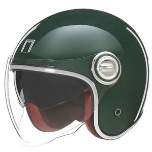 Avatud mootorratta kiiver NOX PREMIUM Heritage roheline