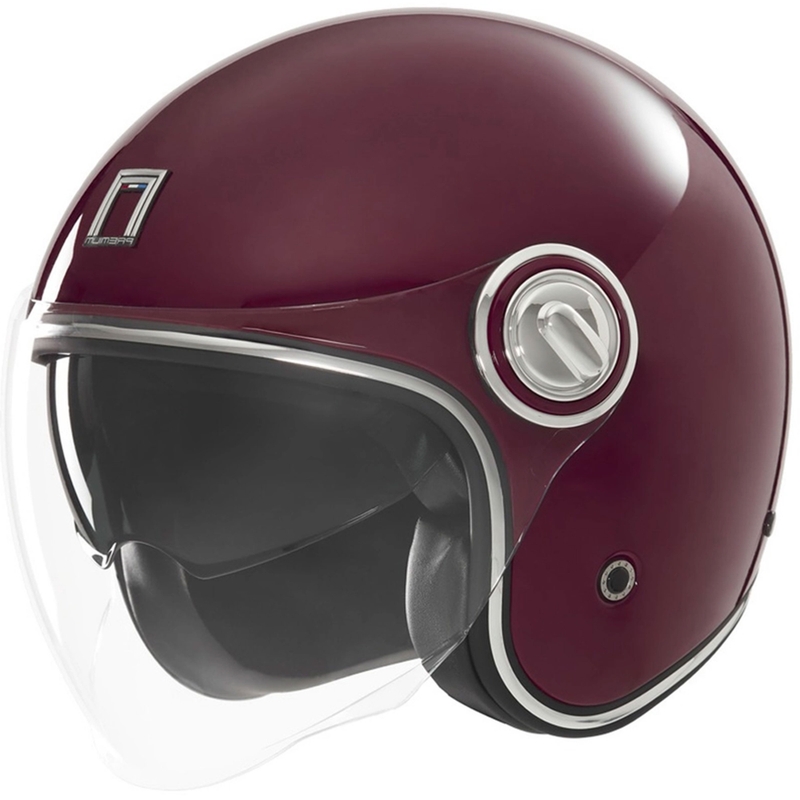 Avatud mootorratta kiiver NOX PREMIUM Heritage burgundia värvi