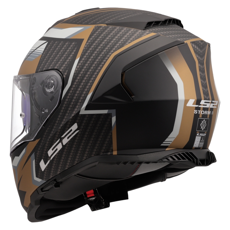 LS2 FF800 Storm II Tracker must ja kuldne integreeritud mootorratta kiiver