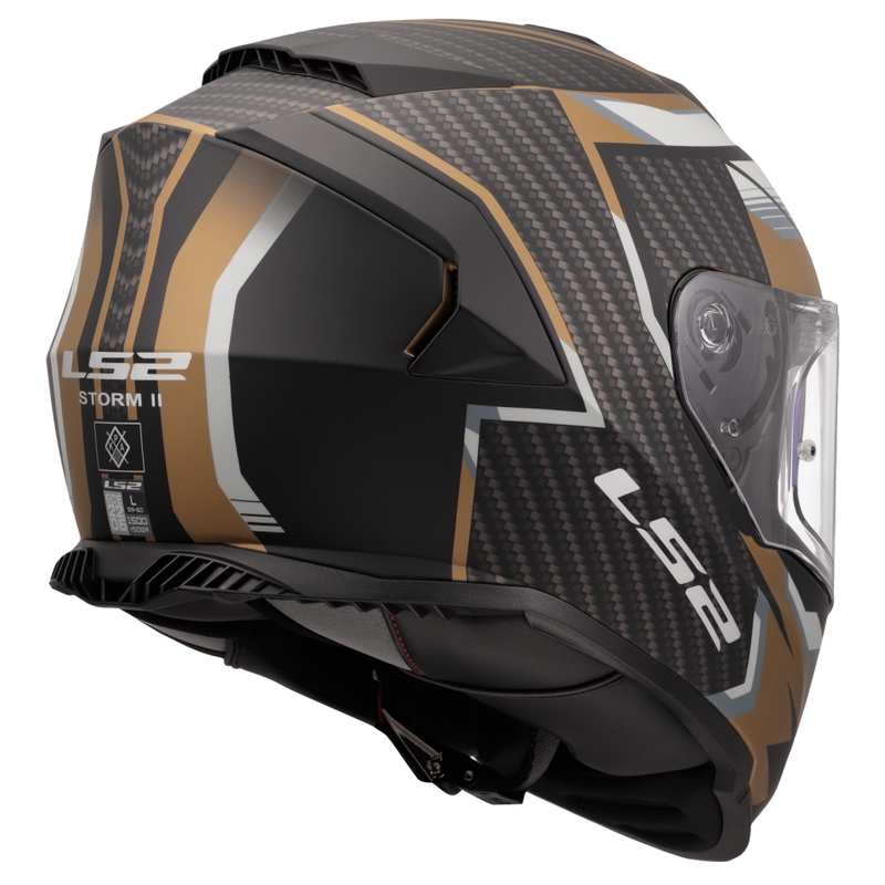 LS2 FF800 Storm II Tracker must ja kuldne integreeritud mootorratta kiiver