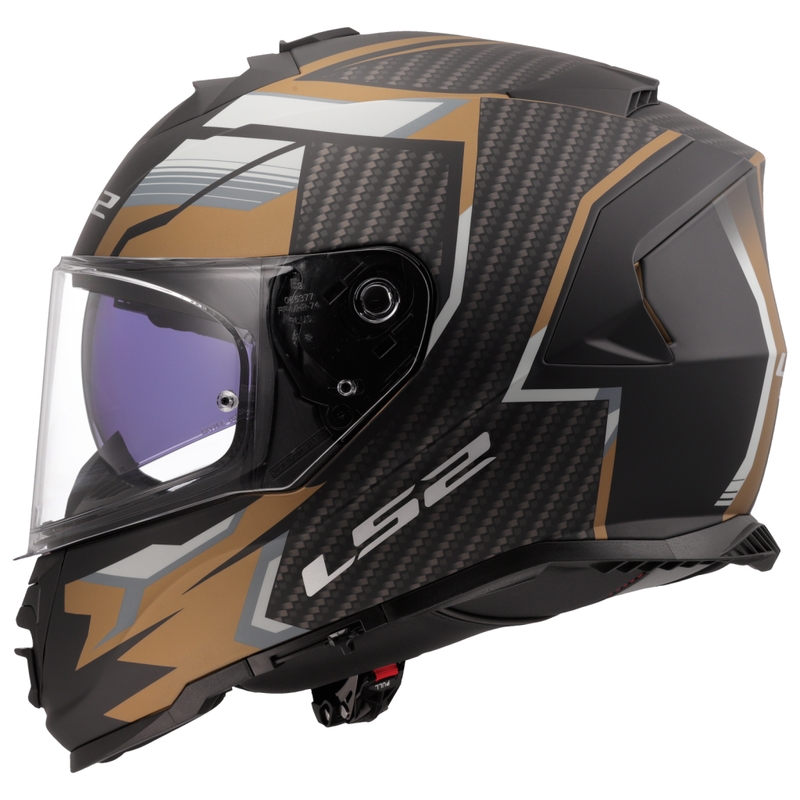 LS2 FF800 Storm II Tracker must ja kuldne integreeritud mootorratta kiiver