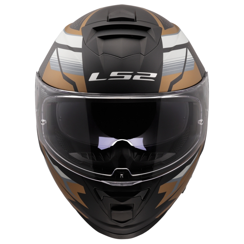 LS2 FF800 Storm II Tracker must ja kuldne integreeritud mootorratta kiiver