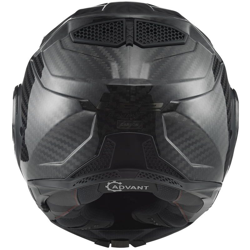 LS2 FF901 Advant X Solid Carbon Black kokkupandav mootorratta kiiver