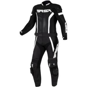 RSA Imola 2.1 must-valge nahast mootorratturi kombinesoon