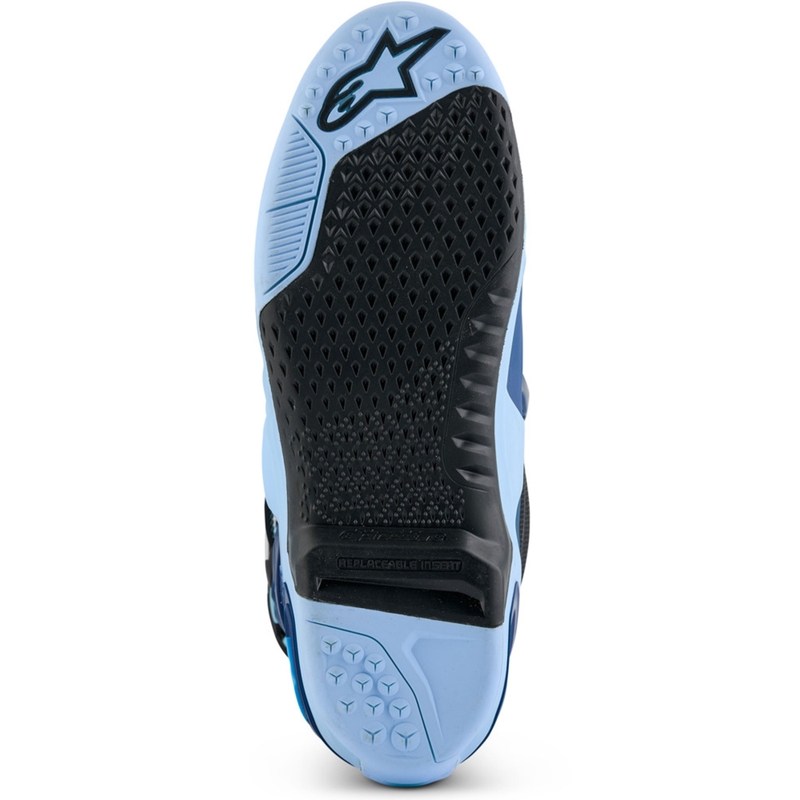 Alpinestars Tech 10 Limited Edition Steelers sinised ja helesinised mootorratta saapad
