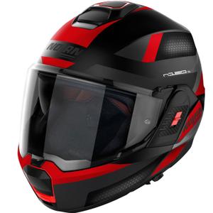 Nolan N120-1 Subway N-COM 22 mustapunane mootorratta kiiver