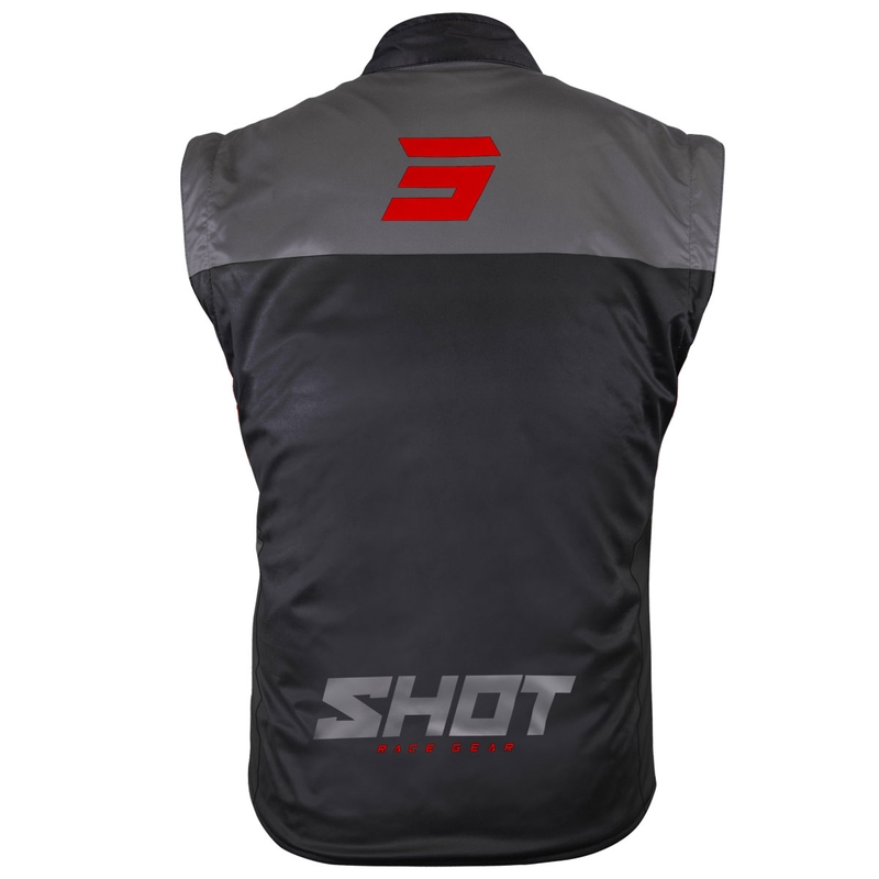 Mootorratta vest Shot Bodywarmer Lite must-punane