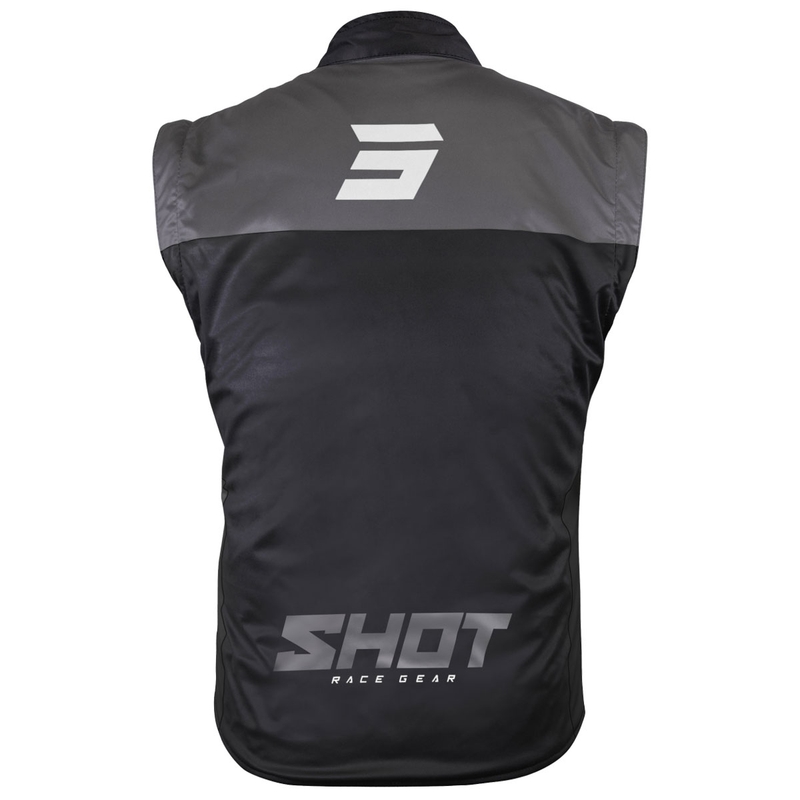 Mootorratta vest Shot Bodywarmer Lite must ja valge