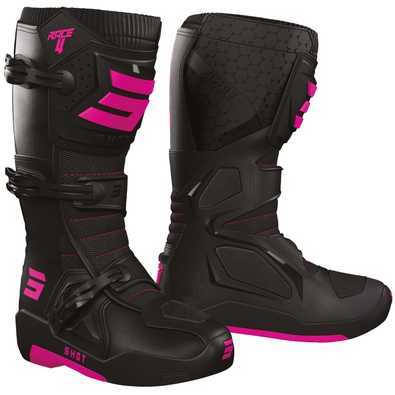 Shot Race 4 motokrossisaapad must-roosa