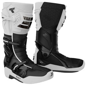 Shot Race 8 valged ja mustad mootorratta saapad