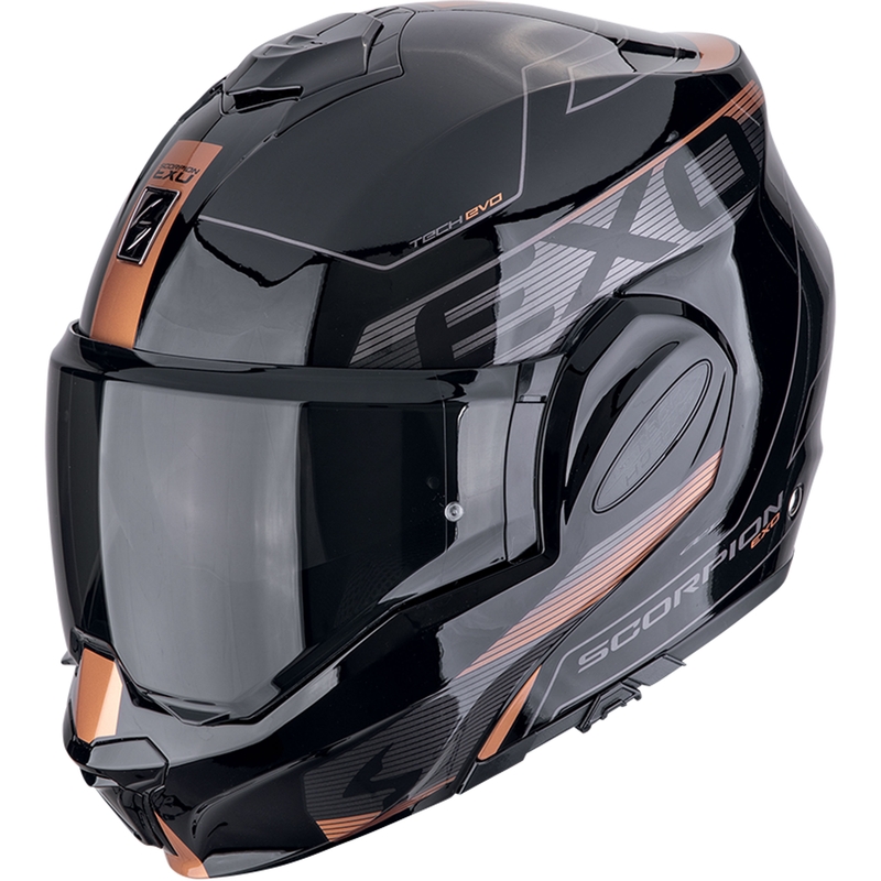 Kokkupandav mootorratta kiiver Scorpion EXO-TECH EVO TRAVELLER must-kupera