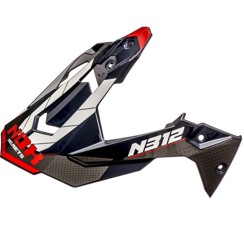 Mootorratta kiivri visiir NOX N312 Vapor valge-sinine-punane