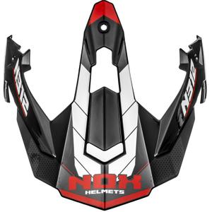 Mootorrattakiivri visiir NOX N312 Vapor valge-must-punane