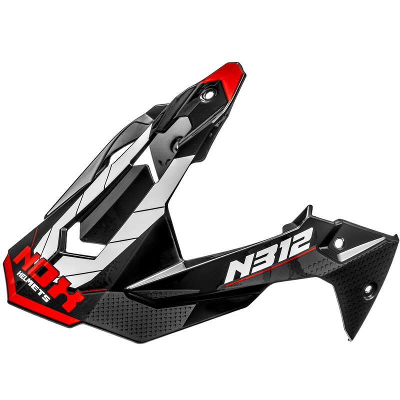 Mootorrattakiivri visiir NOX N312 Vapor valge-must-punane