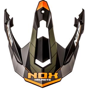 Mootorrattakiivri visiir NOX N312 Vapor matt khaki-oranž